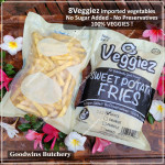 8Veggiez IQF frozen fries SWEET POTATO WHITE - UBI ASE PUTIH 500g 8 Veggiez (new packaging)